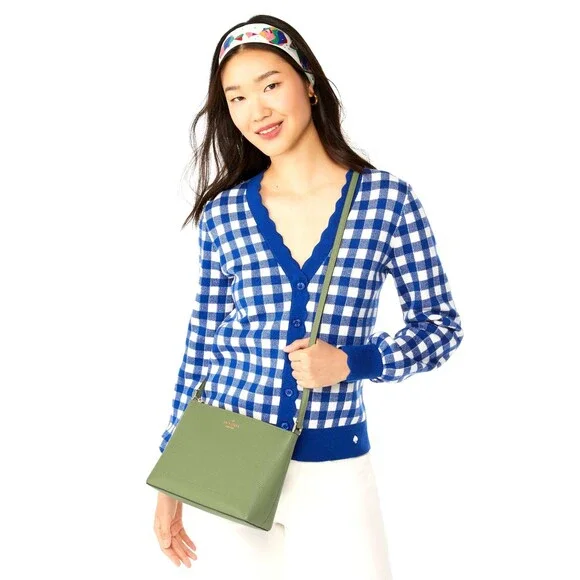 New Kate Spade Leila Crossbody Pebble Leather Cedar Stand - Picture 2 of 5